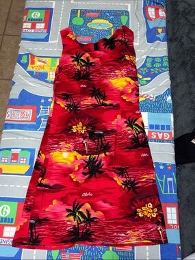 Vintage red Hawaiian dress